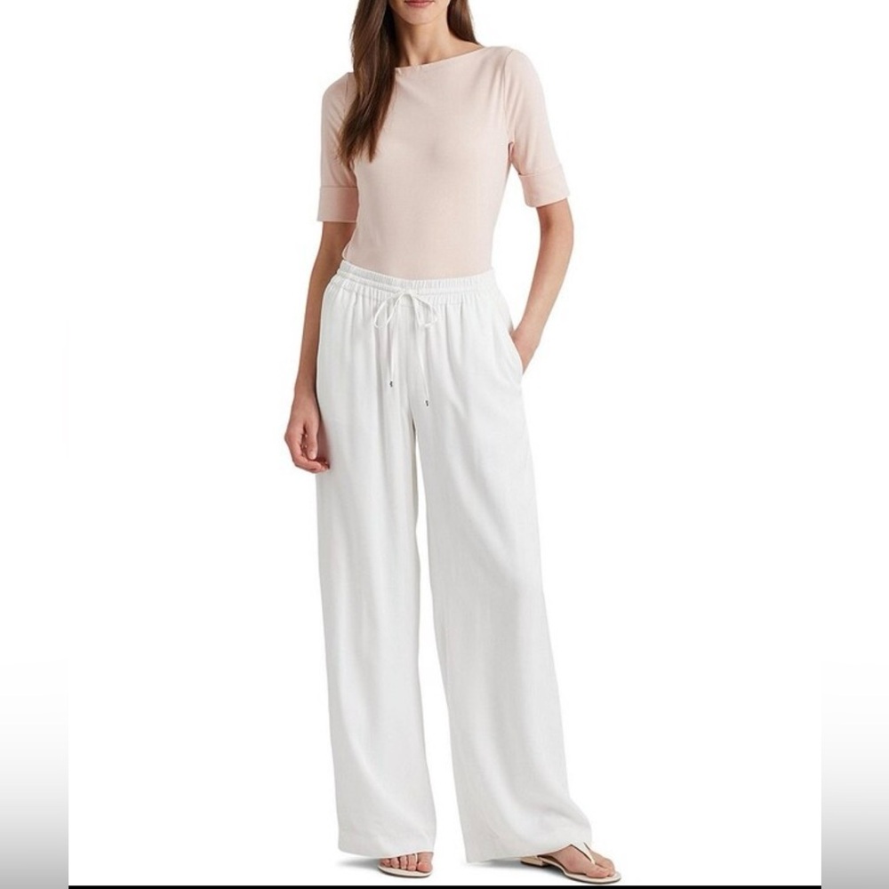 NWT Lauren Ralph Lauren Stretch Boat Neck Shirt - Picture 5 of 8